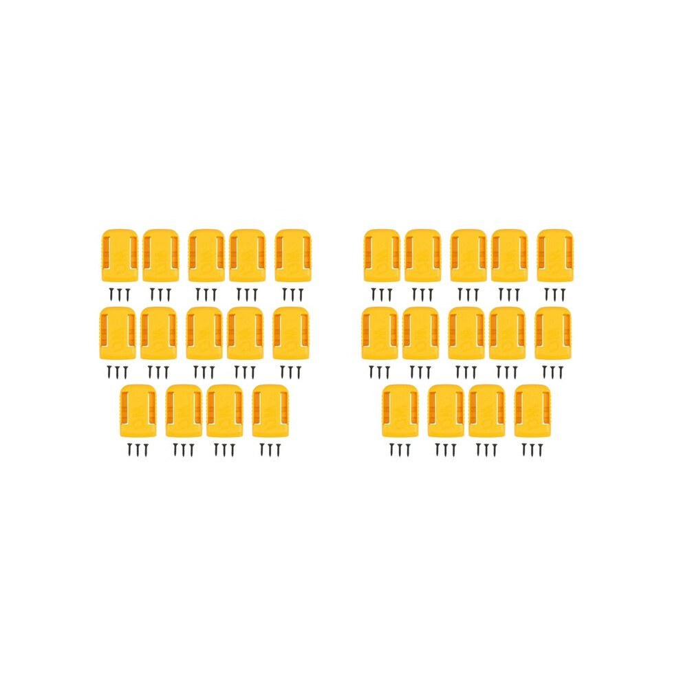 28-Packs Battery Holders For Dewalt 20V Mount Dock Fit For 20V 60V Max (No Battery) Yellow 4711710408319
