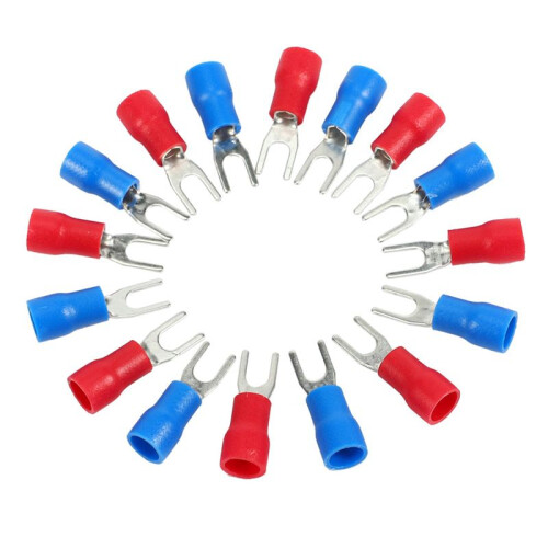 2000Pcs 16-14 AWG Red  Wire Connector Insulated Fork Terminal 4