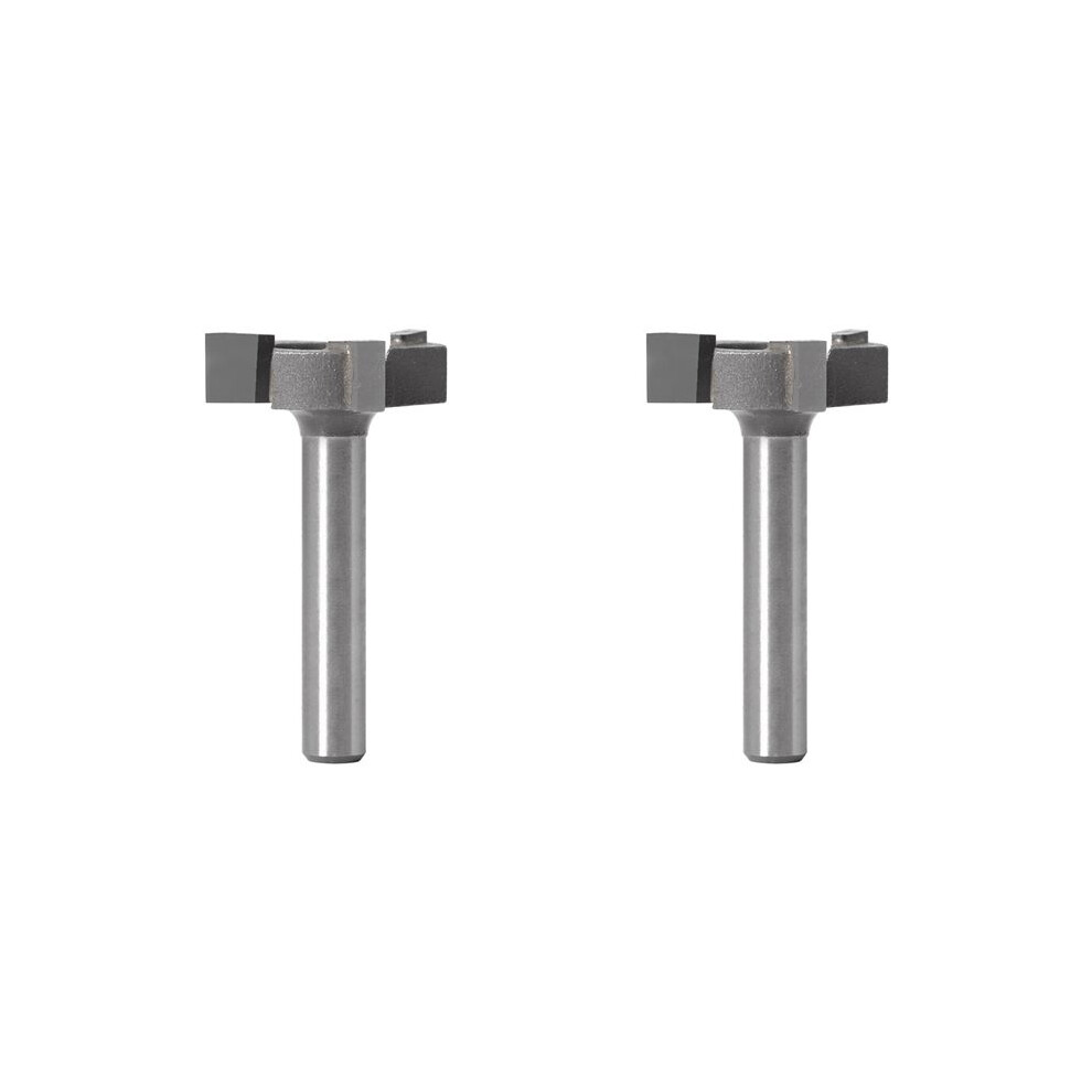 2X CNC Spoilboard Surfacing Milling Cutter Router Bit 1/4 Inch Shank Carbide Tipped Engraving Carving Cutting Tools
