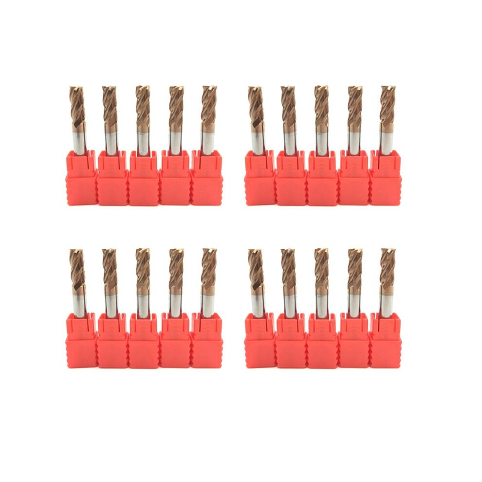 20Pcs 6Mm 4 Flute Carbide Endmills Cnc Milling Cutter Milling Slotting Profiling Face Mill Spiral Bits 4712320713930