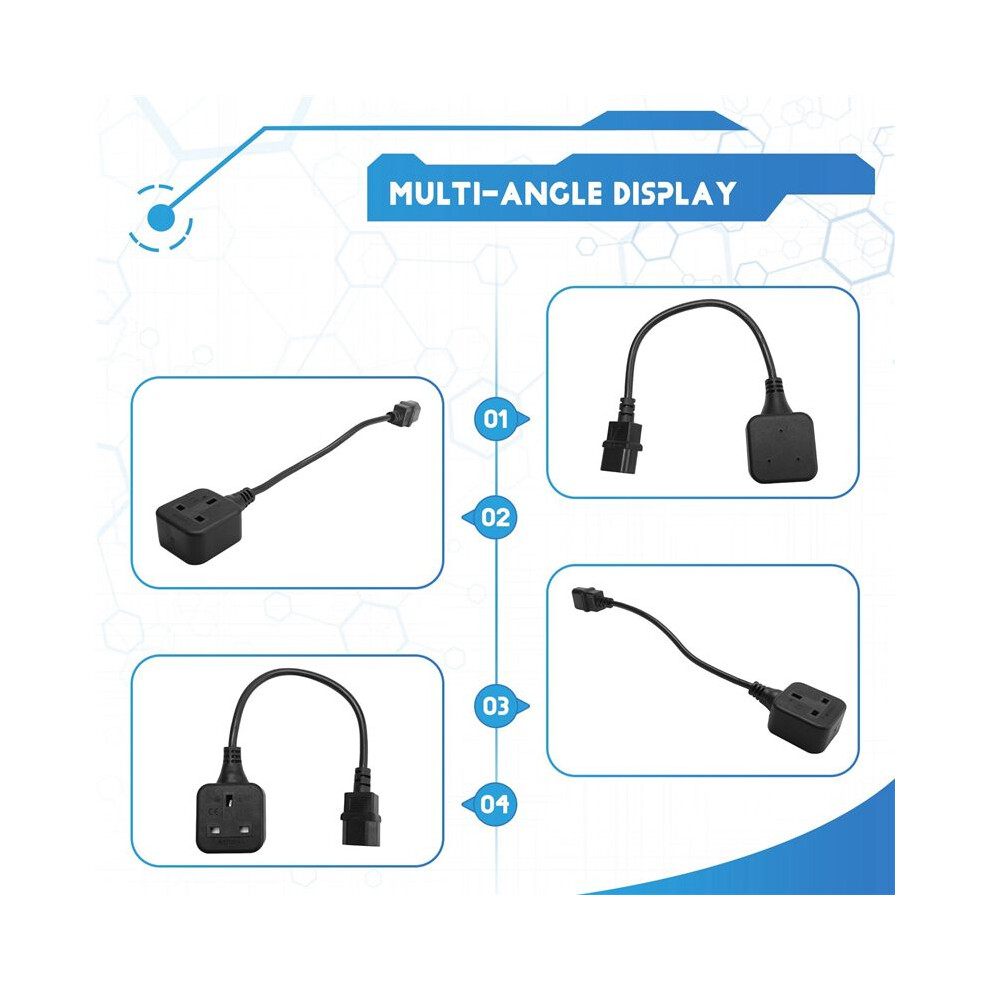 4X IEC320 C14 Naar UK BS1363A Outlet Socket, IEC C14 Stekker Naar UK ...