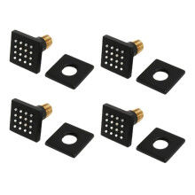 4X Shower Spa Brass Square Massage Body Jets Spray Body Shower Head, Brushed Nickel Matte Black