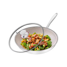 Stainless Steel Pan with Lid Non Stick Stainless Steel Pans with Lid Saute Pots for Searing Steak Omelette Cake