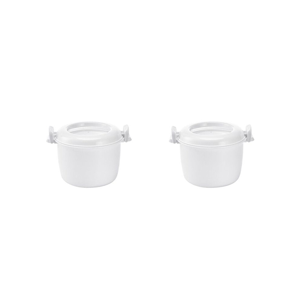 2X Microwave Rice Cooker Multifunction Small Lunch Container Microwave Cooker Cookware For Microwave Oven 17.5X21x14cm 4713068018332