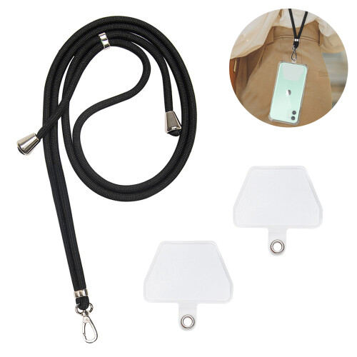 Complemento universal para smartphone: cordón con correa ajustable para el cuello, materiales de alta calidad.