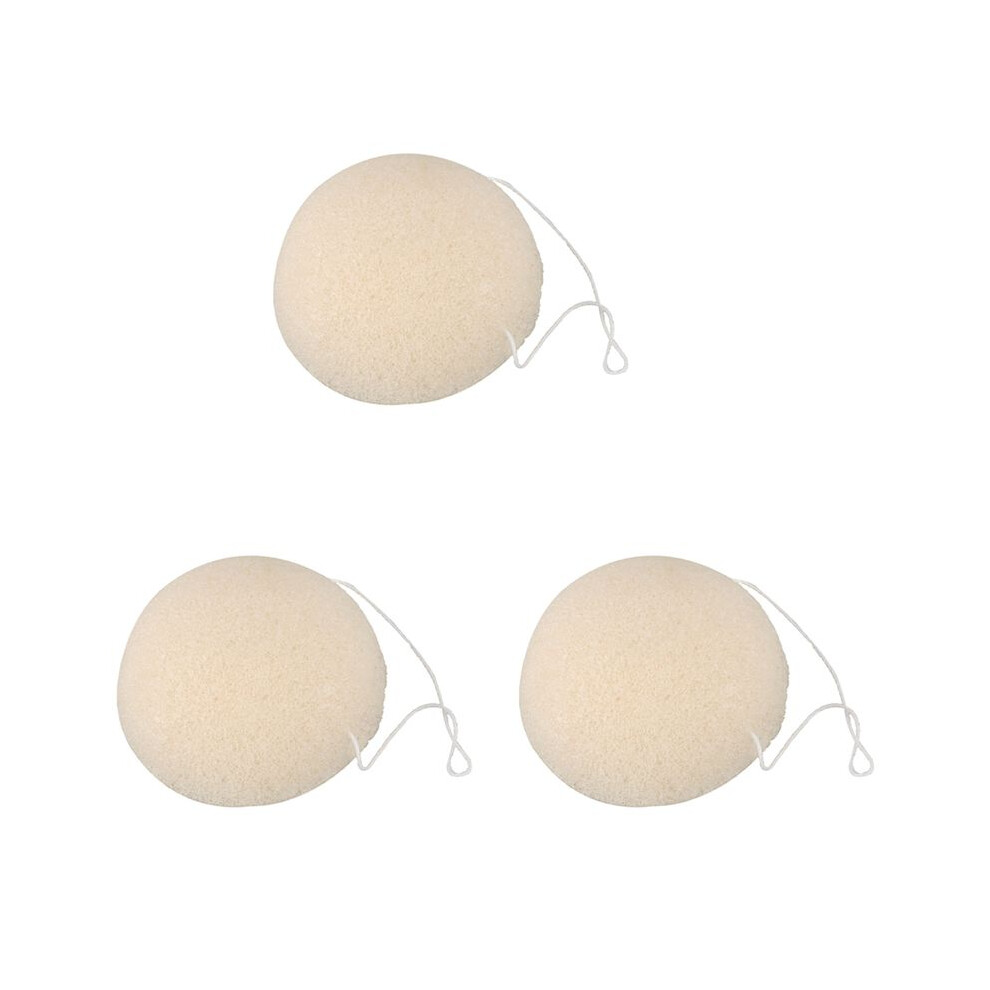 White 3X Face Natural Konjac Cleaning Sponge