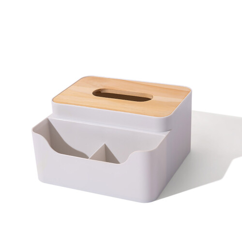 Ανθεκτική, αδιάβροχη, ορθογώνια, διακοσμητική θήκη χαρτομάντιλων από μπαμπού,