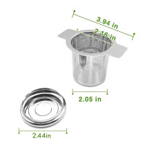 6 Packs Loose Leaf Tea Filters,Stainless Steel Tea Basket Filters Tea Strainer Steeper for Hanging Teapots