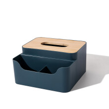Stijlvolle tissueboxhoes, decoratieve rechthoekige tissuehouder, elegant bamboemateriaal, compacte moderne dispenser, duurzaam en waterbestendig