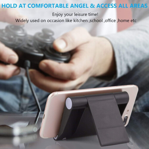 Supporto pieghevole per cellulari, e-reader e smartphone, supporto per tablet regolabile ad ampio angolo per una comoda visualizzazione a mani libere 2