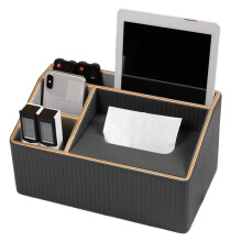 Magnetisch deksel met een creatieve uitstraling voor huisdecoratie, leren tissueboxhoes, kubusvormige tissueboxhouder met organizer voor