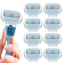 Venus Smooth Replacement Blades, Set of 8, 3 Blades with Protective Pads