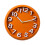 Artistic Floating Numerals Wall Clock Easy Reading-Orange 1