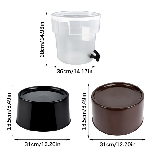 Leak proof Beverage Coolers Container With-Round Brown Base 1