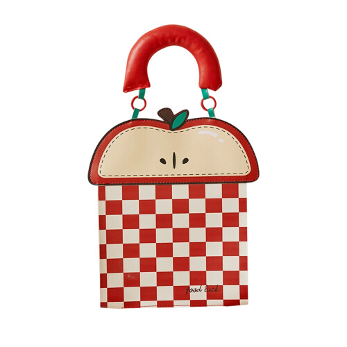 Cheerful Design Leather Tissue Dispenser With Wall-plaid apple