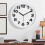 Modern Quiet Movement Wall Analog Clock With Bold 3D-White 2