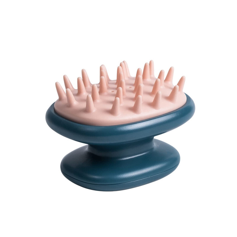 Unisex Blue Handheld Abs Scalp Shampoo Massage Brush Washing Shower Hair Comb Head Meridian Massage Comb (Color : )