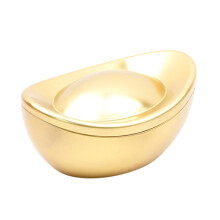 Golden Ingot Candy Tin Metal Chocolate Cnady Holder Box Snack-L
