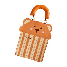 Bright Cartoon Wall Mounted Tissue Keeper Soft-yellow bear
