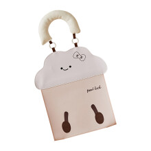 Bright Cartoon Style Leather Tissue Box-Milky white clouds