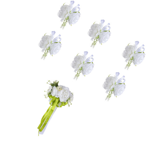 Ensemble de décorations de voiture de mariage à fleurs