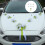 Ensemble de décorations de voiture de mariage à fleurs 2