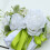 Ensemble de décorations de voiture de mariage à fleurs 4
