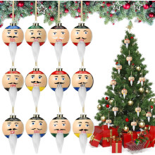 12Pcs Festival Tree Top Ball Decoration Cartoon Plastic Ball