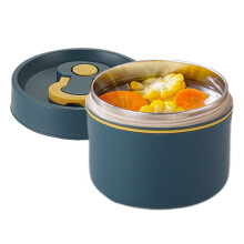 Food Flask, DoubleLayer Thermal Lunch Box, Hot Food Container for Kids School Picnic Blue