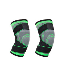 Knee Pads, 2 Pieces, Knee Pads, Sport Print, Elastic Knee Pads, Support, Fitness, Basketball, Volleyball Clip, Knee Protector (Green, XXXL)
