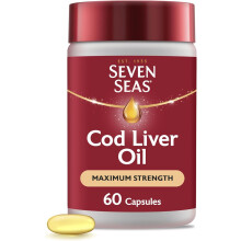 Huile de foie de morue Seven Seas Extra Forte Oméga-3 Santé Cœur, Cerveau et Vision 60 Capsules