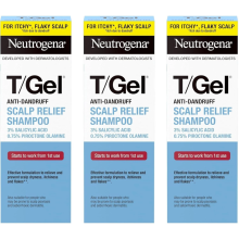 Neutrogena T Gel Scalp Relief Anti-Schuppen Shampoo 3 x 150 ml Reduziert Schuppen, Juckreiz und Trockenheit