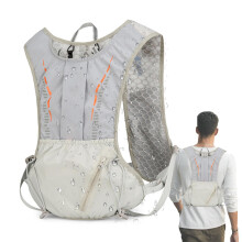 Wanderrucksack Reflective Backpack Waterproof Hydration Backpack with for Running Camping Cycling Gray B