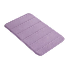 Memory Foam Bath Mat Super Absorbent Quick Dry Non Slip Bath Rug Soft Plush Comfort Machine Washable Easy Care For Bathroom Shower Toilet Floor Purple