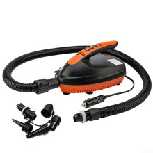 Efficiently inflate your gear with this compact electric air pump featuring a LCD display.
