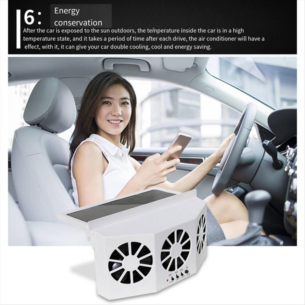 Car Ventilation Fan Solar Charging Heater Fo Black 4853913995927