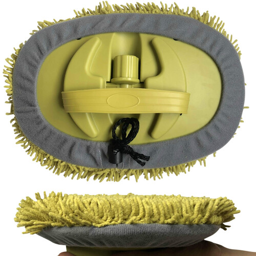 DOCAZOO Wand-Duster | Chenille Mikrofaser Reinigungsaufsatz | Hand- oder Teleskopstange