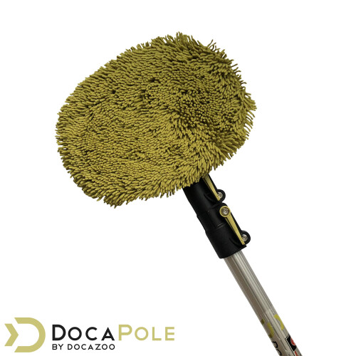 DOCAZOO Wand-Duster | Chenille Mikrofaser Reinigungsaufsatz | Hand- oder Teleskopstange 2