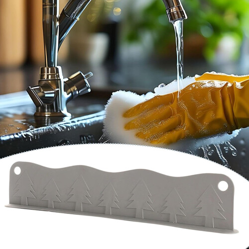 Kitchen Sink Guard Wall Backsplash, SplashProof  Barrier, Water Splash Protector for Dishwashing, Gray 1