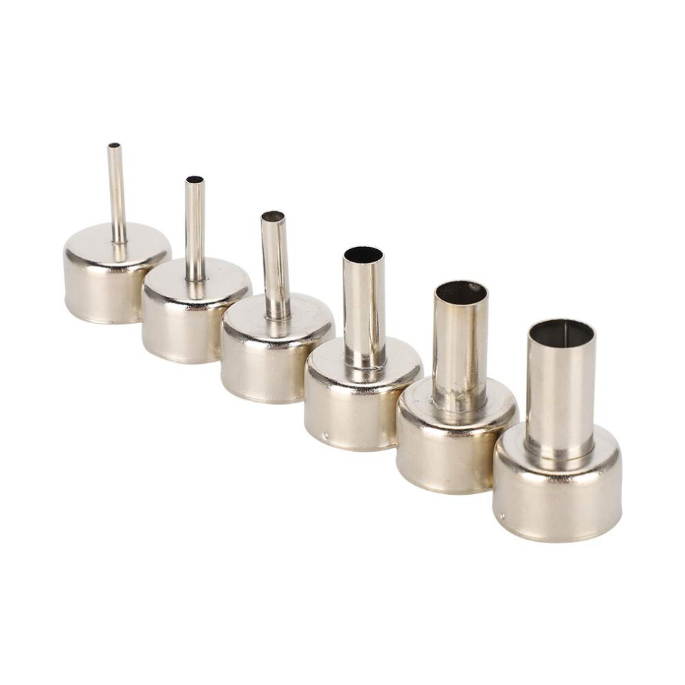 Heat Gun Nozzle, 3 Mm/4 Mm/5 Mm/8 Mm/10 Mm/12 Mm, 6 Pieces Heat Gun Nozzle, 858 Heat Gun Smd Rework Station Accessories 9365049649407