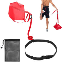 Swimming Parachute Adjustable Resistance Device for Speed Training, red