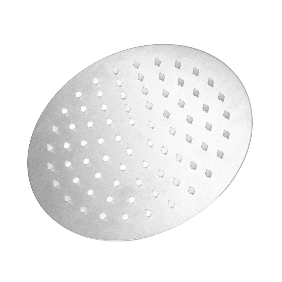 High Pressure Stainless Steel Shower Head Rainfall Showerhead Brushed Nickel Finish High Pressure Shower Head Large Diameter Waterfall Showerhead With 9453559593331