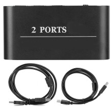 USB KVM HDMI Switch Box Share 2 Computers High Compatibility Ultra HD 4K Visual Enjoyment Compact and Portable Design Plug and Play for Windows PS4 Ga