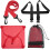 Swimming Parachute  Adjustable Resistance Device for Speed Training, red 5