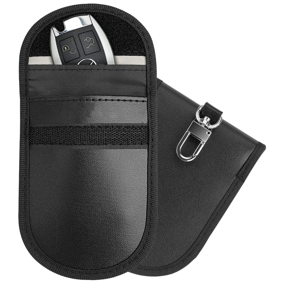 Rf Car Signal Blocking Faraday Bag, 2 Pack Keyless Car Key Protector, Anti-Theft Pouch With Keyring Attachment And Lifetime Warranty 9437117027599