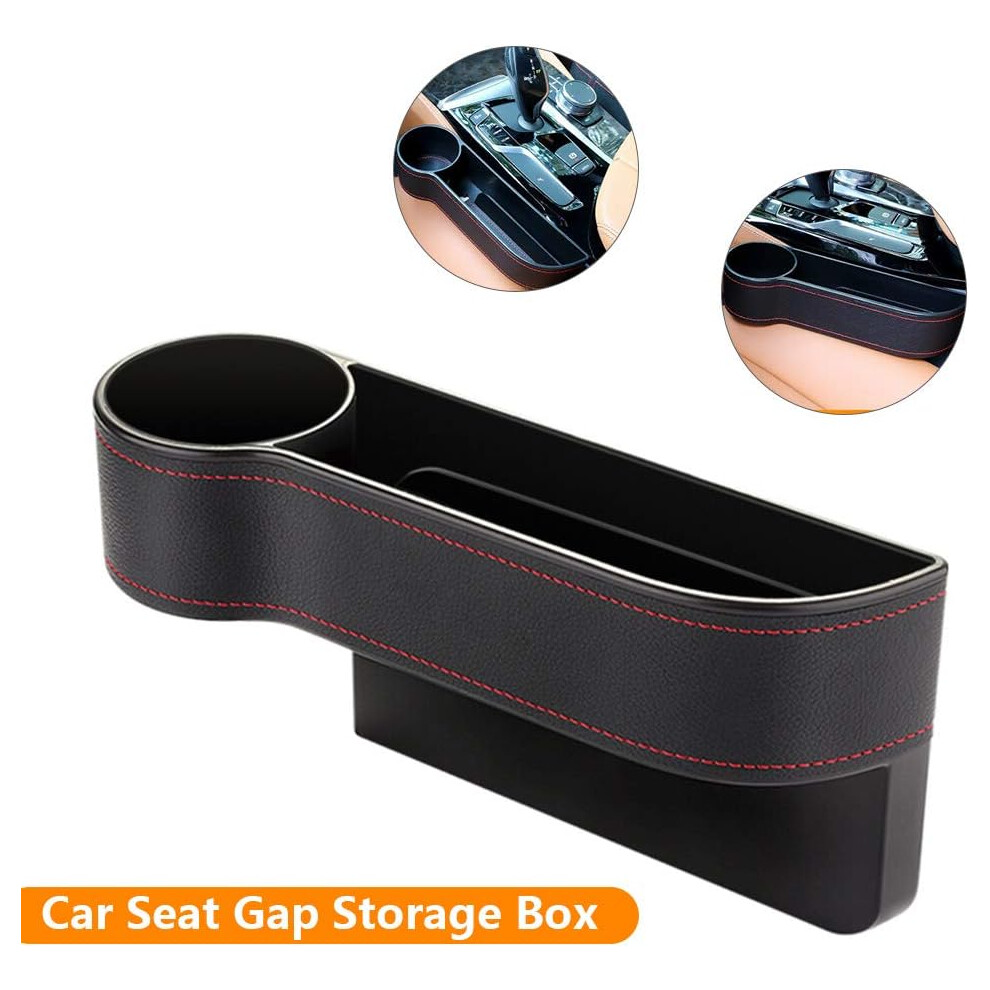 Car Cup Holder Seat Gap Organizer, Multifunctional Cup Drink Holders, Expand Car Space With Non-Slip Premium Pu Leather Cover, Storage Box For Mug Bot 9437117111649