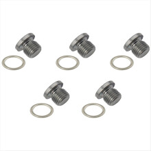 5Pcs Engine Oil Pan Drain Plug Kit Golf CC Q3 Q5 T