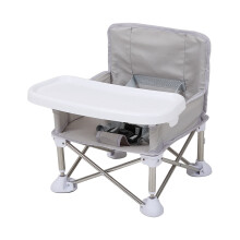 Portable and Foldable Baby Highchair with Tray, Grey