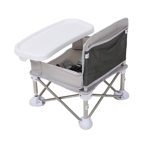 Living And Home Portable and Foldable Baby Highchair with Tray, Grey 2