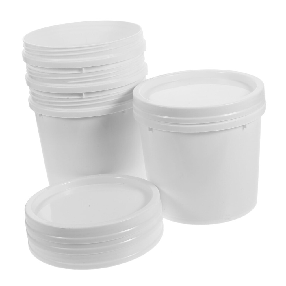 4 X Bucket With Reusable Plastic Bucket, Multifunctional Paint Bucket With Tight Closure For Water, Oil, Household Items, Spacesaving 9412369701480